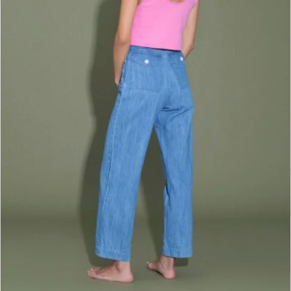 SOLD - Ilana Kohn Lindy Pants in Faded Denim - Picture 2 of 4